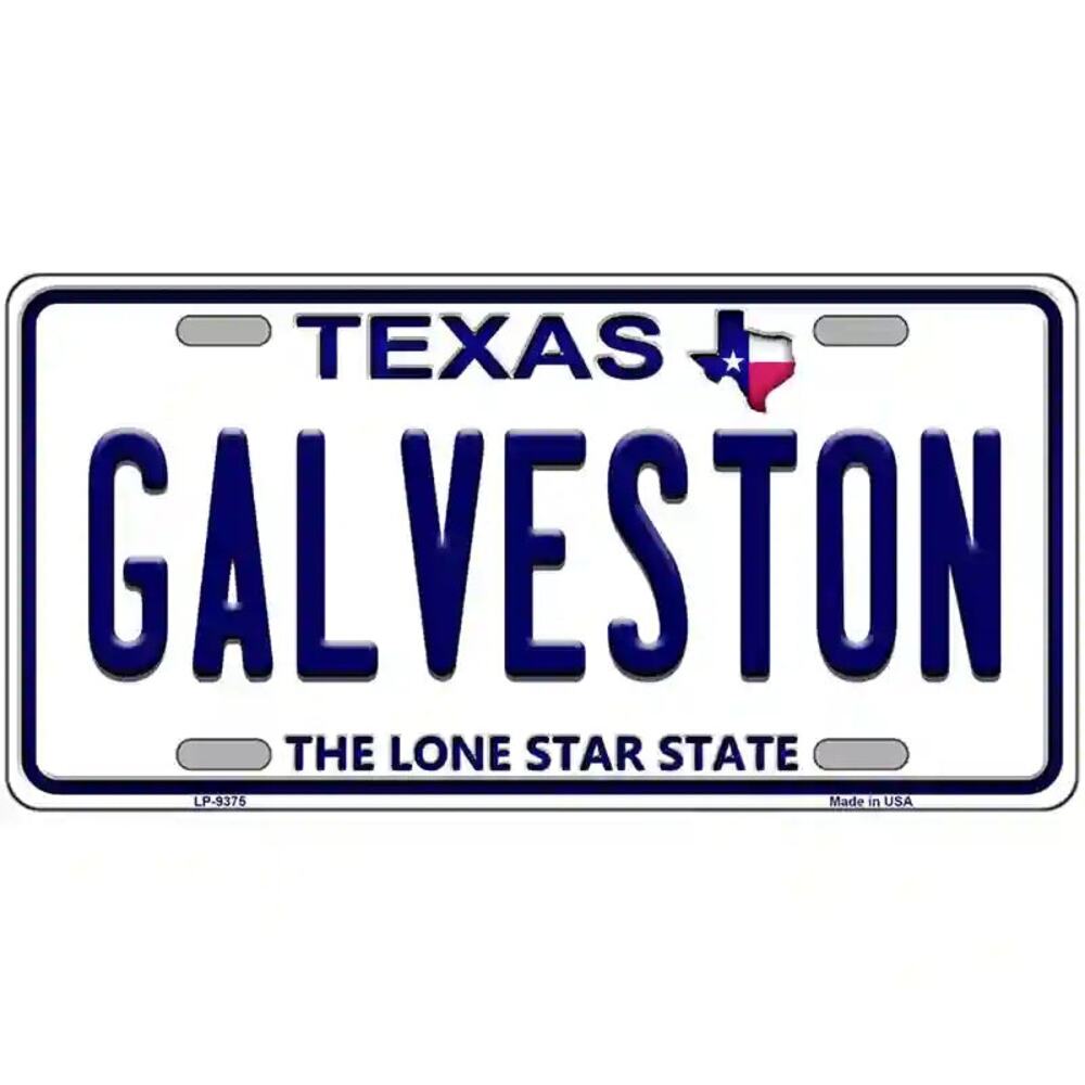 Galveston Texas Metal License Plate Texas Auto Truck Sign New TX